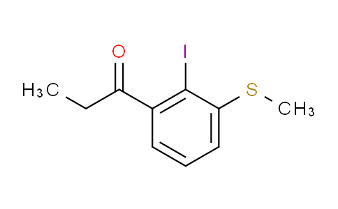 CAS No. 1804178-87-7, 1-(2-Iodo-3-(methylthio)phenyl)propan-1-one