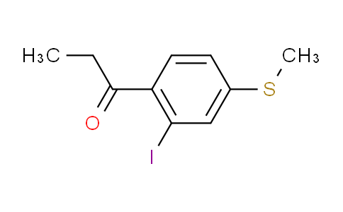CAS No. 1804081-71-7, 1-(2-Iodo-4-(methylthio)phenyl)propan-1-one