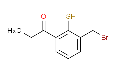 CAS No. 1803865-49-7, 1-(3-(Bromomethyl)-2-mercaptophenyl)propan-1-one
