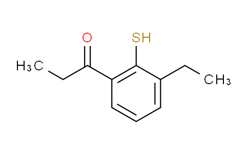 CAS No. 1806484-64-9, 1-(3-Ethyl-2-mercaptophenyl)propan-1-one
