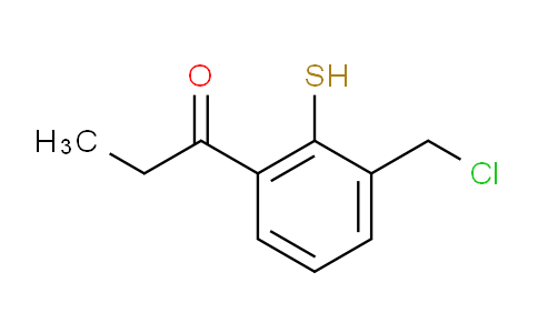 CAS No. 1806634-31-0, 1-(3-(Chloromethyl)-2-mercaptophenyl)propan-1-one