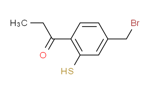 CAS No. 1804167-01-8, 1-(4-(Bromomethyl)-2-mercaptophenyl)propan-1-one
