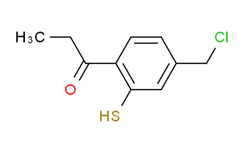 CAS No. 1805858-22-3, 1-(4-(Chloromethyl)-2-mercaptophenyl)propan-1-one