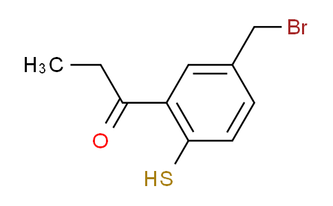CAS No. 1804263-69-1, 1-(5-(Bromomethyl)-2-mercaptophenyl)propan-1-one