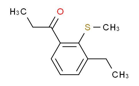 CAS No. 1805850-92-3, 1-(3-Ethyl-2-(methylthio)phenyl)propan-1-one