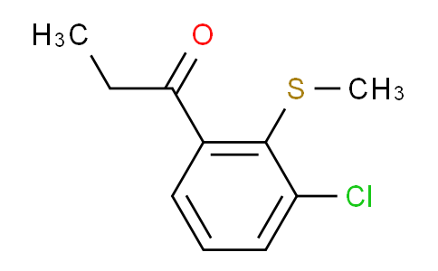 CAS No. 1803760-95-3, 1-(3-Chloro-2-(methylthio)phenyl)propan-1-one