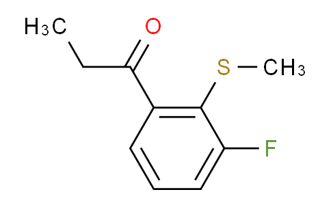 CAS No. 1805758-02-4, 1-(3-Fluoro-2-(methylthio)phenyl)propan-1-one