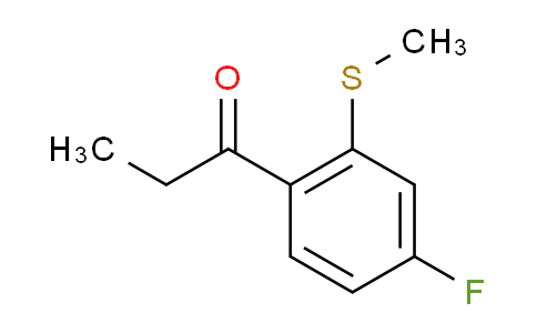 CAS No. 1805900-06-4, 1-(4-Fluoro-2-(methylthio)phenyl)propan-1-one
