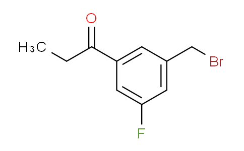 CAS No. 1804233-71-3, 1-(3-(Bromomethyl)-5-fluorophenyl)propan-1-one