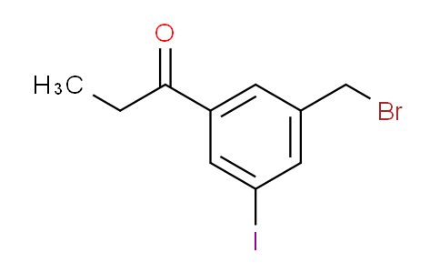 CAS No. 1804062-11-0, 1-(3-(Bromomethyl)-5-iodophenyl)propan-1-one