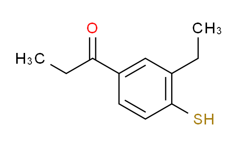 CAS No. 1806553-01-4, 1-(3-Ethyl-4-mercaptophenyl)propan-1-one
