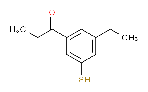CAS No. 1804182-86-2, 1-(3-Ethyl-5-mercaptophenyl)propan-1-one