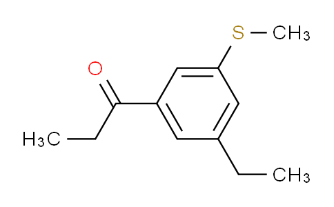 CAS No. 1805754-39-5, 1-(3-Ethyl-5-(methylthio)phenyl)propan-1-one