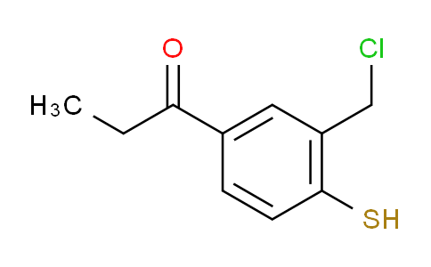 CAS No. 1806523-56-7, 1-(3-(Chloromethyl)-4-mercaptophenyl)propan-1-one