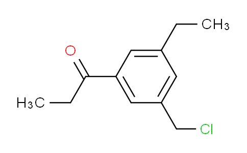 CAS No. 1804166-28-6, 1-(3-(Chloromethyl)-5-ethylphenyl)propan-1-one