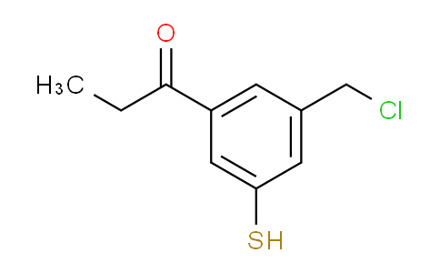 CAS No. 1806414-94-7, 1-(3-(Chloromethyl)-5-mercaptophenyl)propan-1-one