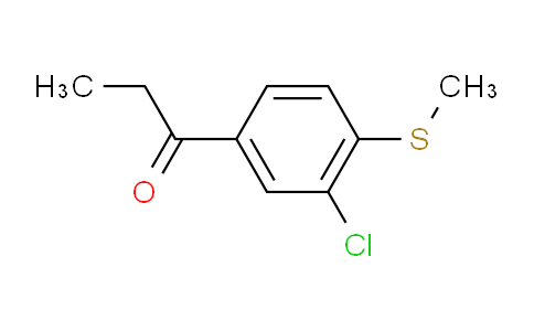 CAS No. 858931-62-1, 1-(3-Chloro-4-(methylthio)phenyl)propan-1-one