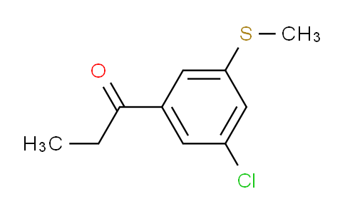 CAS No. 1805737-74-9, 1-(3-Chloro-5-(methylthio)phenyl)propan-1-one