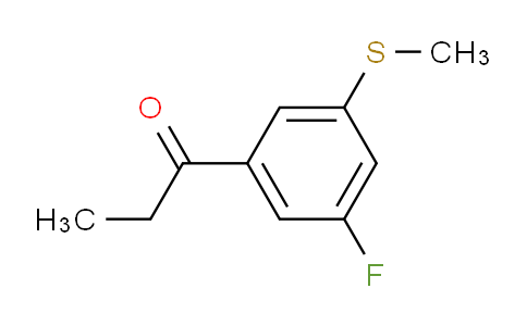 CAS No. 1806693-70-8, 1-(3-Fluoro-5-(methylthio)phenyl)propan-1-one