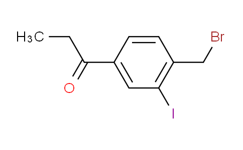 CAS No. 1803864-69-8, 1-(4-(Bromomethyl)-3-iodophenyl)propan-1-one