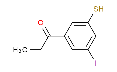 CAS No. 1805907-45-2, 1-(3-Iodo-5-mercaptophenyl)propan-1-one