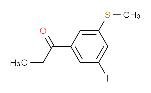 CAS No. 1804040-17-2, 1-(3-Iodo-5-(methylthio)phenyl)propan-1-one