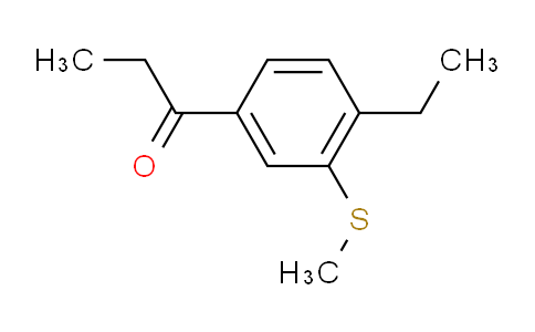 CAS No. 1803726-21-7, 1-(4-Ethyl-3-(methylthio)phenyl)propan-1-one