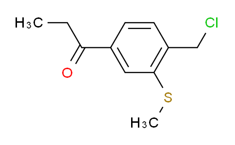 CAS No. 1805860-35-8, 1-(4-(Chloromethyl)-3-(methylthio)phenyl)propan-1-one