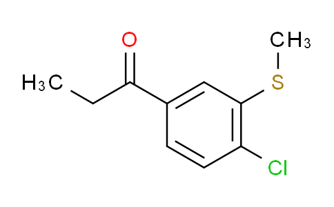 CAS No. 1806525-36-9, 1-(4-Chloro-3-(methylthio)phenyl)propan-1-one