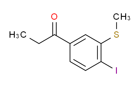 CAS No. 1806439-24-6, 1-(4-Iodo-3-(methylthio)phenyl)propan-1-one