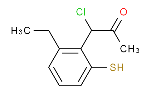CAS No. 1806688-89-0, 1-Chloro-1-(2-ethyl-6-mercaptophenyl)propan-2-one