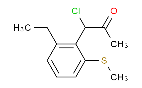 CAS No. 1804181-87-0, 1-Chloro-1-(2-ethyl-6-(methylthio)phenyl)propan-2-one