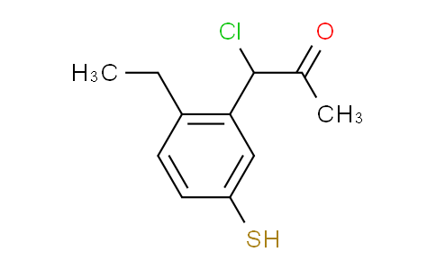 CAS No. 1805717-97-8, 1-Chloro-1-(2-ethyl-5-mercaptophenyl)propan-2-one