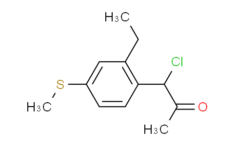 CAS No. 1806399-80-3, 1-Chloro-1-(2-ethyl-4-(methylthio)phenyl)propan-2-one