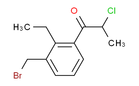CAS No. 1804067-61-5, 1-(3-(Bromomethyl)-2-ethylphenyl)-2-chloropropan-1-one
