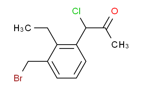 CAS No. 1803880-88-7, 1-(3-(Bromomethyl)-2-ethylphenyl)-1-chloropropan-2-one