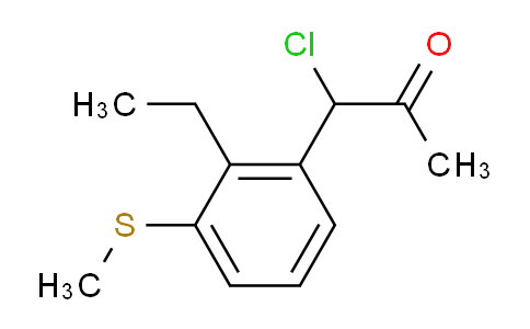 CAS No. 1806555-99-6, 1-Chloro-1-(2-ethyl-3-(methylthio)phenyl)propan-2-one