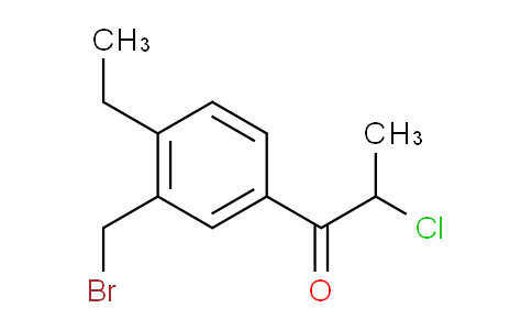 CAS No. 1804231-93-3, 1-(3-(Bromomethyl)-4-ethylphenyl)-2-chloropropan-1-one