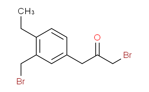 CAS No. 1804067-85-3, 1-Bromo-3-(3-(bromomethyl)-4-ethylphenyl)propan-2-one