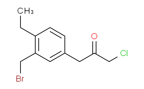 CAS No. 1804184-15-3, 1-(3-(Bromomethyl)-4-ethylphenyl)-3-chloropropan-2-one