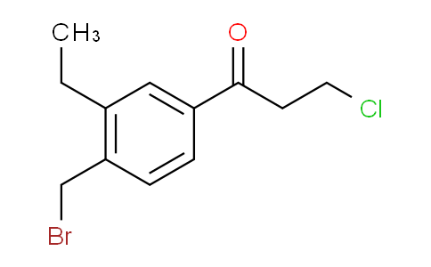 CAS No. 1804067-70-6, 1-(4-(Bromomethyl)-3-ethylphenyl)-3-chloropropan-1-one