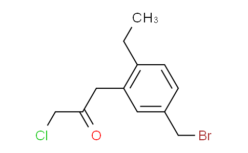 CAS No. 1804260-50-1, 1-(5-(Bromomethyl)-2-ethylphenyl)-3-chloropropan-2-one