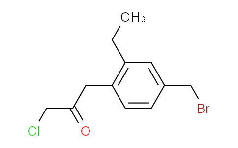 CAS No. 1803880-92-3, 1-(4-(Bromomethyl)-2-ethylphenyl)-3-chloropropan-2-one