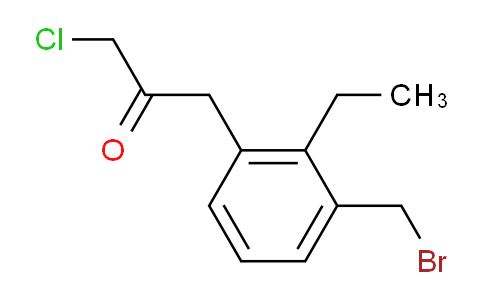 CAS No. 1804232-79-8, 1-(3-(Bromomethyl)-2-ethylphenyl)-3-chloropropan-2-one