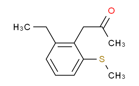 CAS No. 1806674-62-3, 1-(2-Ethyl-6-(methylthio)phenyl)propan-2-one