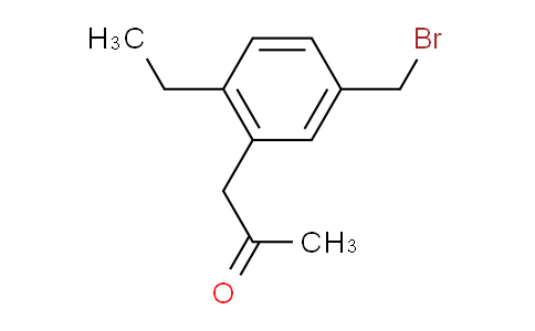 CAS No. 1804067-79-5, 1-(5-(Bromomethyl)-2-ethylphenyl)propan-2-one