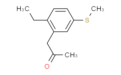 CAS No. 1806484-97-8, 1-(2-Ethyl-5-(methylthio)phenyl)propan-2-one