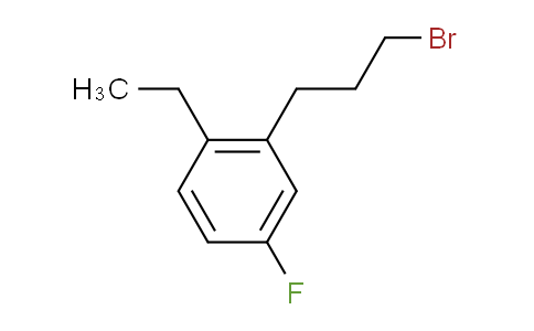 CAS No. 1806602-72-1, 1-(3-Bromopropyl)-2-ethyl-5-fluorobenzene