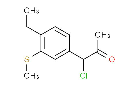 CAS No. 1806674-65-6, 1-Chloro-1-(4-ethyl-3-(methylthio)phenyl)propan-2-one