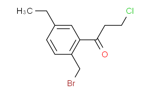 CAS No. 1804183-96-7, 1-(2-(Bromomethyl)-5-ethylphenyl)-3-chloropropan-1-one